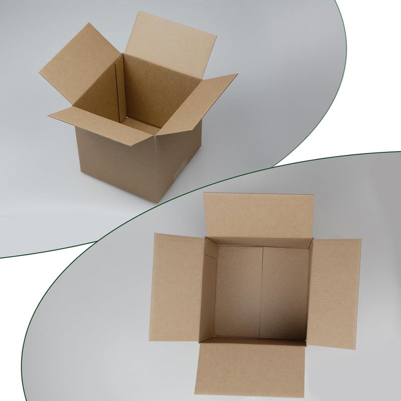 HESESOH 6x6x6 Inches Shipping Boxes Set of 40, Brown Corrugated Cardboard Box Literature Mailer for Packing Small Business - Image 3